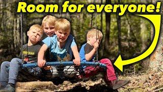 They are OBSESSED with THIS!!! Trekassy 45' spider web swing