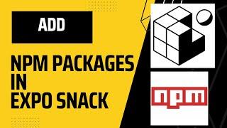 How to add npm packages in expo snack