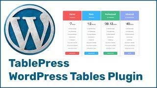 TablePress - WordPress Tables Plugin To Create Responsive Tables 2018