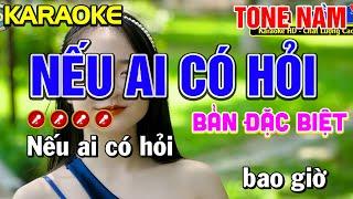  NẾU AI CÓ HỎI Karaoke Nhạc Sống Tone Nam ( HAY VÀ ĐẸP NHẤT ) - Tình Trần Organ