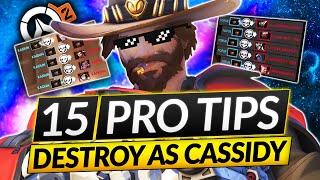 15 RAPID FIRE TIPS + TRICKS for DPS Mains - Overwatch 2 Cassidy Guide (McCree)