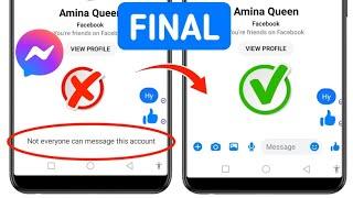 How to Fix Not everyone can message this account on facebook messenger