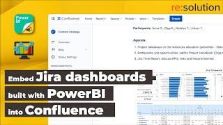 Embed Jira dashboards built with PowerBI into Confluence