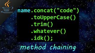 Java method chaining ️