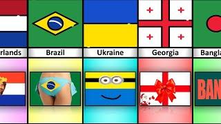 The CRAZIEST and FUNNIEST Creative Country Flags we've ever seen