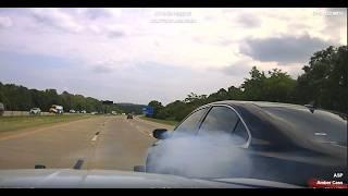 Arkansas State Police VS. Lexus 122 MPH PIT. High-speed pursuit Driver ejected from car.