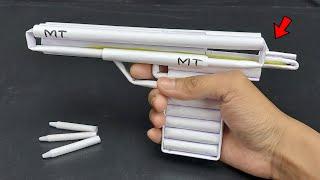 Paper Pistol Gun | How to Make a Paper Pistol Gun With Upper Side Magazine That Shoots Paper Bullets