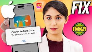 Fix Redeem iTunes gift card not working on App Store iOS 17 | Apple Gift Card Not Working
