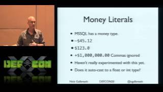 DEF CON 20 - Nick Galbreath - New Techniques in SQLi Obfuscation