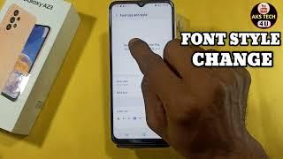 How To Change Font Style in Samsung A23 | Samsung Galaxy A23 Font Style Change Kaise Kare