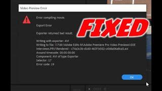 How To Fix Premiere Pro Render Export Error Code 19 2024