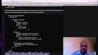 How To Use JQuery Validation Plugin for Field Validation by Johnathan Mark Smith