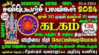 KADAGAM Sani Vakra Peyarchi 2024 அஷ்டமத்துக்கு ஓய்வு வெறித்தன ராஜவேட்டை, கடகம் சனி வக்ர பெயற்சி 2024