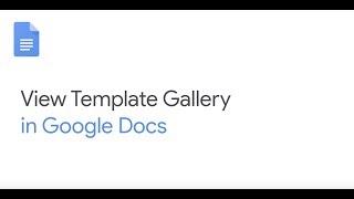 Access template gallery in Google Docs