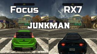 Ford Focus RS vs Mazda RX7 - NFS MW Redux V3 - WHICH IS FASTEST ?