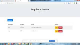 laravel 6 angular 8 crud working example