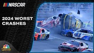 Worst crashes from the 2024 NASCAR Cup, Xfinity, and Truck Series season | Motorsports on NBC