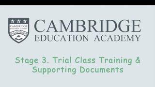 CEA- Teacher Interview - Stage 3 - Trial Class Training & Supporting Documents  #onlineclasses