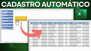 Planilha de Cadastro Automático no Excel com Macro | Automatização sem VBA | Como Fazer