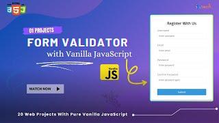 Form Validator Tutorial | HTML, CSS & Vanilla JavaScript