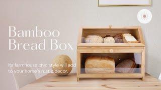 Bamboo Double Layer Bread Box Storage | Homekoko