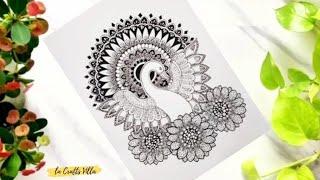 Easy mandala Drawing for beginners || mandala art || la Crafts villa || Art 75