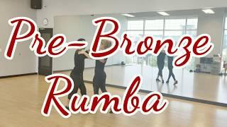 Pre-Bronze Rumba Class: Side steps, progressive walks fwd and back. Class #1