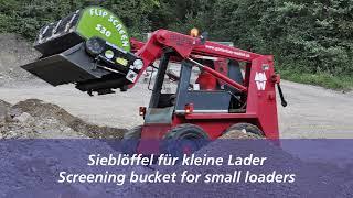 FlipScreen Sieblöffel für kleine Lader S30–BL65