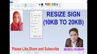 How To Resize Signature in Paint into 140 x 60 pixels JPG format below 20 KB