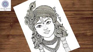 Lord Krishna | Mandala Art | Step by Step | Simple Mandala Art | Mandala art for Beginners