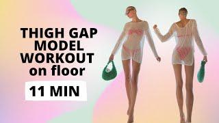 Thigh Gap Model Workout on Floor - Add Ankle Weight for Advanced / Nina Dapper