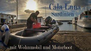 Sardinien - Cala Luna mit Womo und Motorboot/Angelboot und 10PS Aussenborder