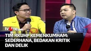 Adu Argumen! BEM UI, BEM UGM vs Tim Sosialisasi RKUHP Kemenkumham RI, Soal Hina Presiden |  tvOne