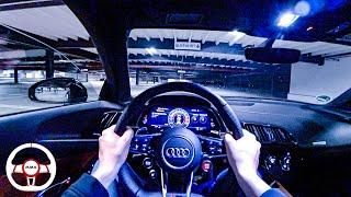 2021 AUDI R8 V10 Coupe Performance 620HP NIGHT POV DRIVE - Nice 10 Cylinder Sounds! -