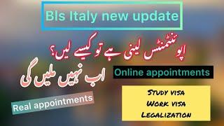 Italy BLS Appointment Update | BLS Latest Update | How to Book Appointment