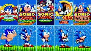 Evolution of Sonic Mania Mods (SegaSonic,Modgen Sonic,Sonic Re-Imagined,Sonic Chaos,Sonic For Hire)