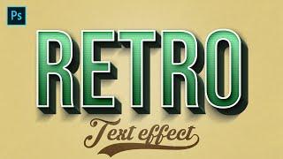 RETRO 3D TEXT EFFECT | TEXT MANIPULATION | PHOTOSHOP TUTORIAL