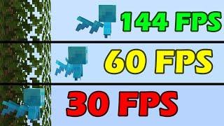 minecraft in 5fps vs 15fps vs 30fps vs 60fps vs 90fps vs 144fps vs 180fps be like