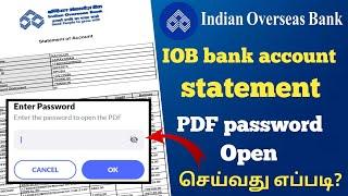 iob bank statement pdf password tamil