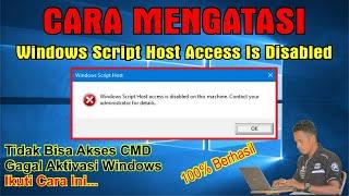 Cara Mengatasi Windows Script Host access is disabled on this machine || Firdus Komputer