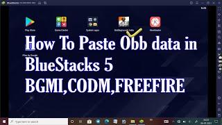 How to copy obb file in Bluestacks 5 | how to import obb file from pc #pcgames in 2021