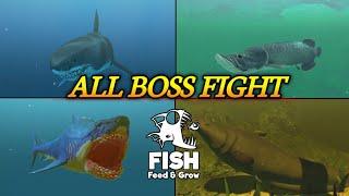 DEFEATING ALL BOSS & TRYING THEM OUT! | Feed and Grow: Fish