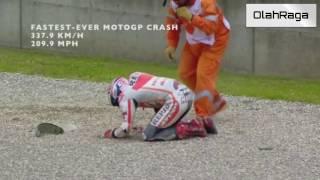 Marc Marquez Jatuh pada kecepatan 337.9 km/jam | HD