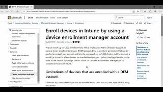 Enroll with device enrollment manager