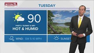 Isolated showers possible overnight; hot, humid Tuesday; ALERT DAY Wednesday | WTOL 11 Weather