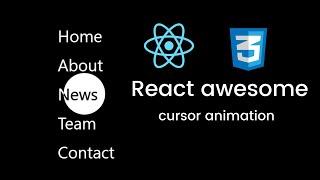 Change cursor on hover animation CSS & React | Mouse cursor effect