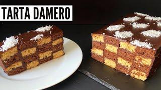 TARTA DAMERO O AJEDREZ CON GANACHE - CHECKERBOARD CAKE - DE VAINILLA Y CHOCOLATE #reposteria #torta