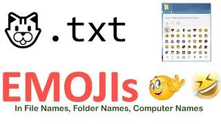 Emojis in file names and folder names