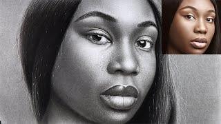 Charcoal and Graphite portrait || how to shade