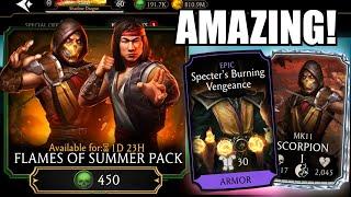 My FAVORITE Pack! FLAMES OF SUMMER PACK OPENING! MK Mobile